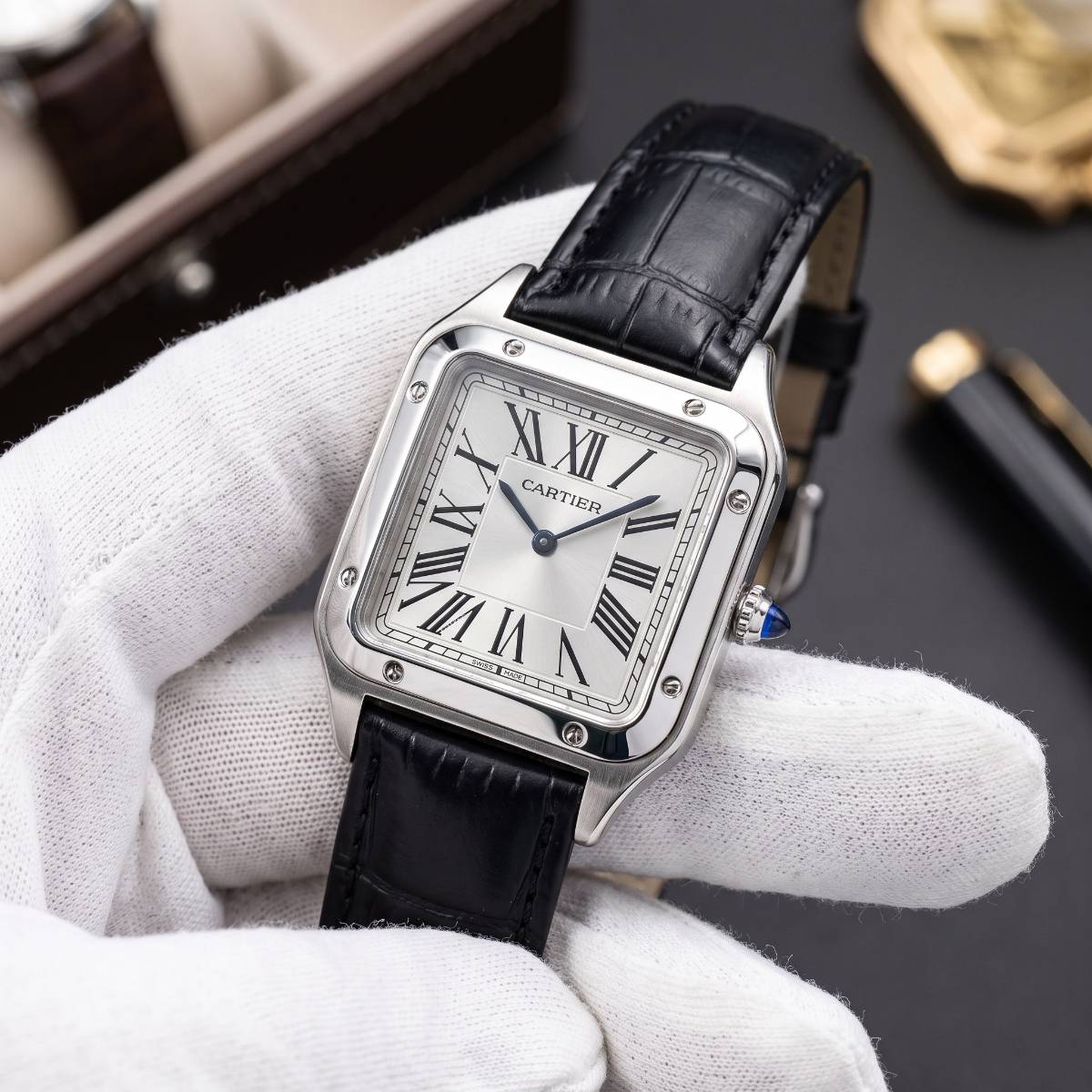 Cartier Santos-Dumont Steel Watch - view 1