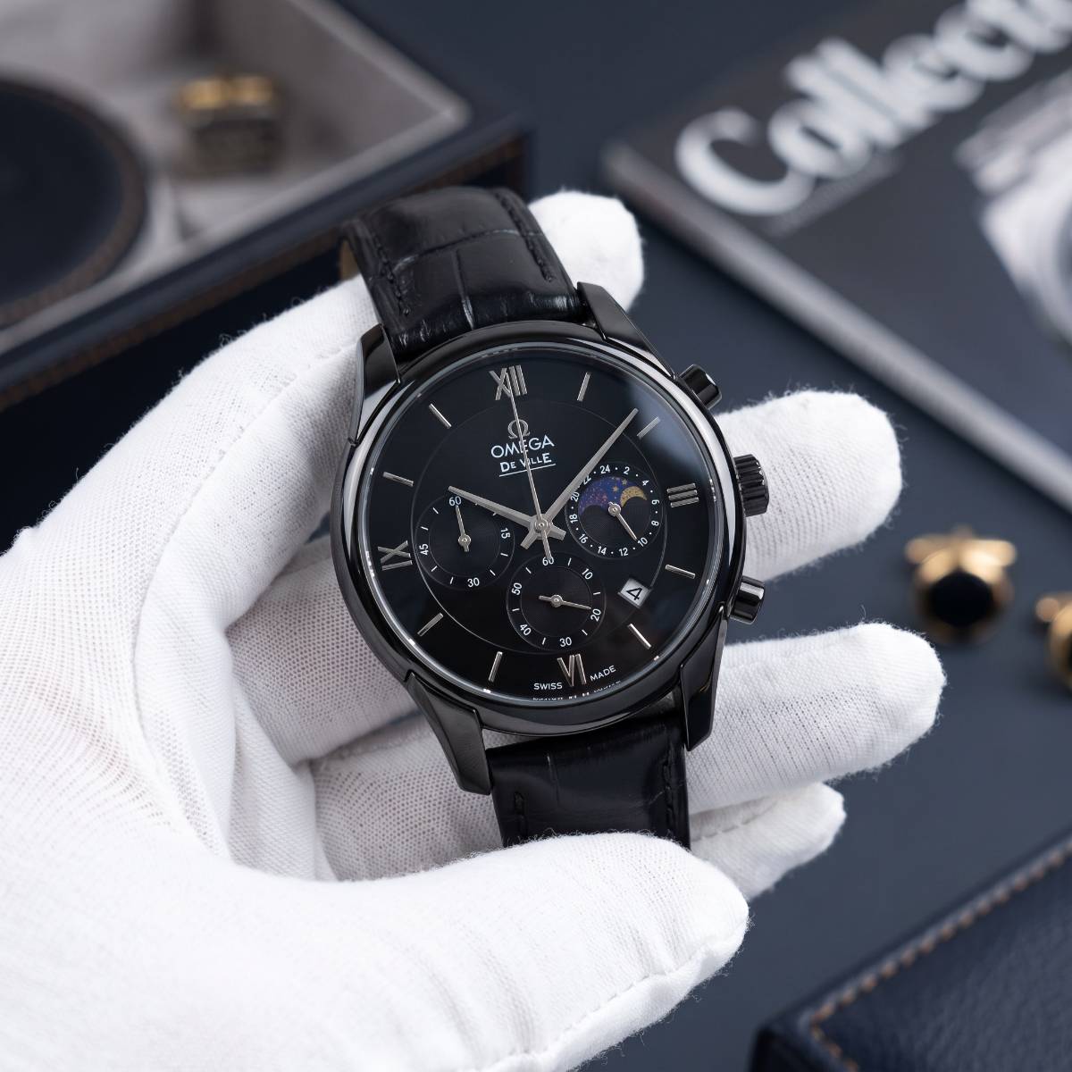 Omega De Ville Moonphase Chronograph view 1