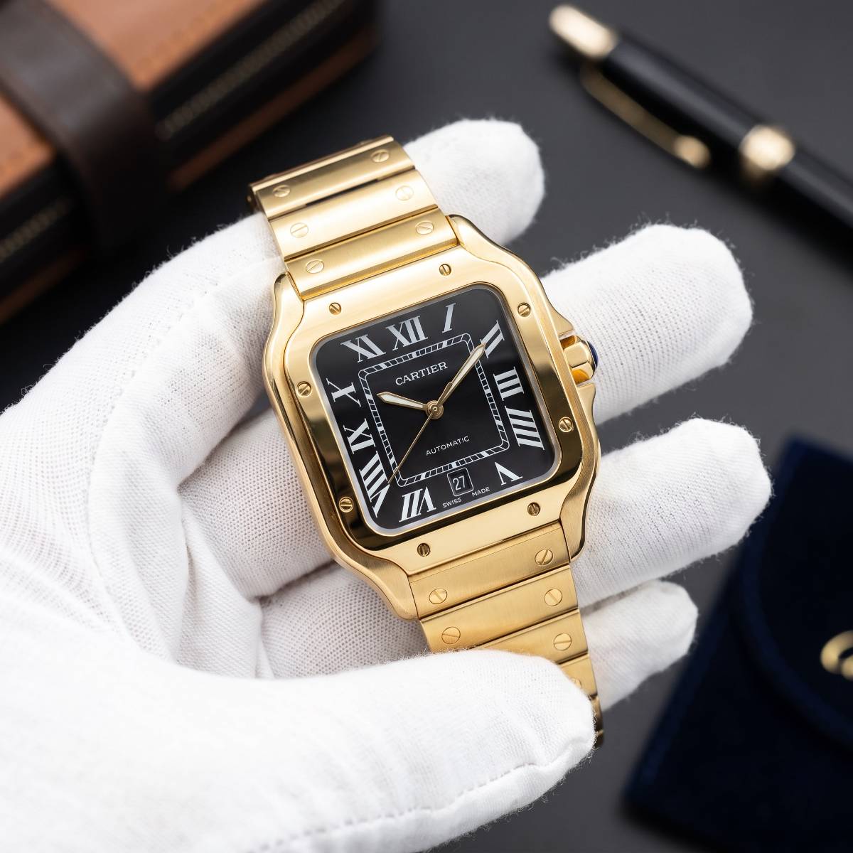 Cartier Santos Automatic Gold