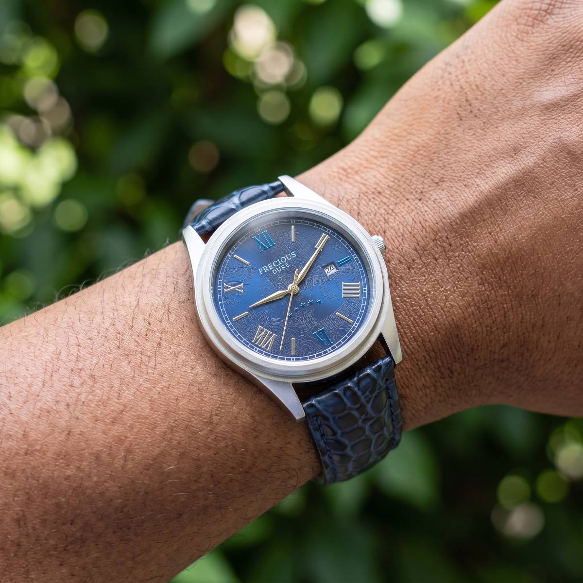 Precious Duke Blue Dial Watch blue view 2