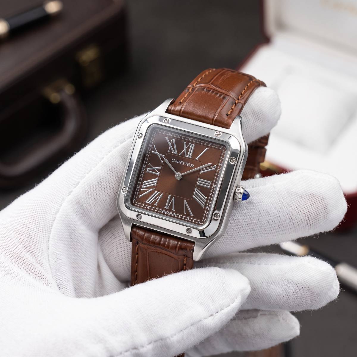 Cartier Santos-Dumont Brown Dial - view 1
