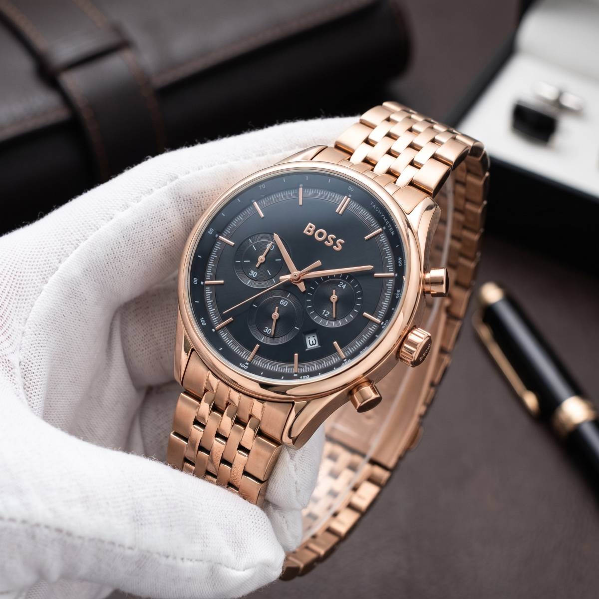 BOSS Gregor Chronograph Rose Gold view 1