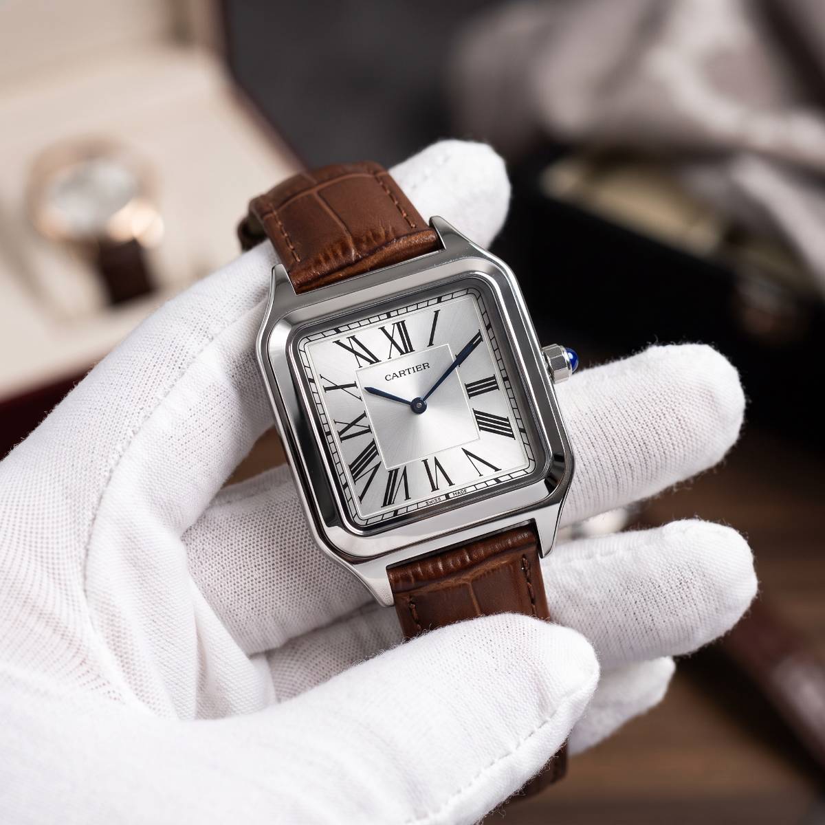 Cartier Santos-Dumont Steel Watch - view 1