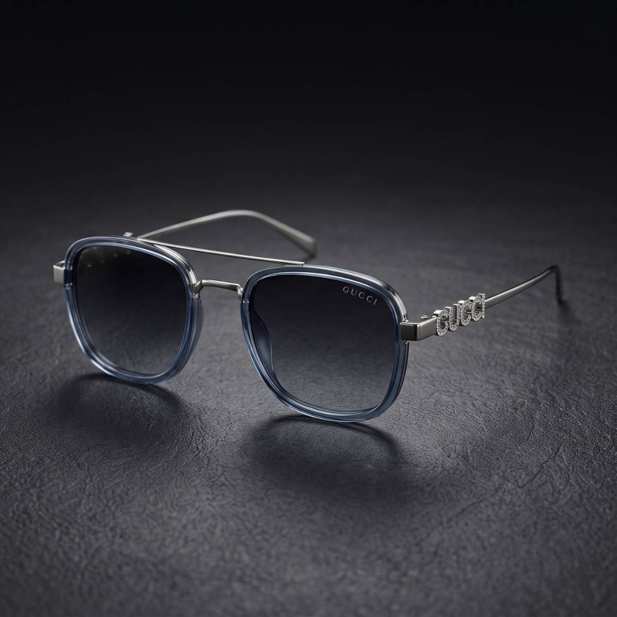 Gucci Aviator Blue Sunglasses view 2