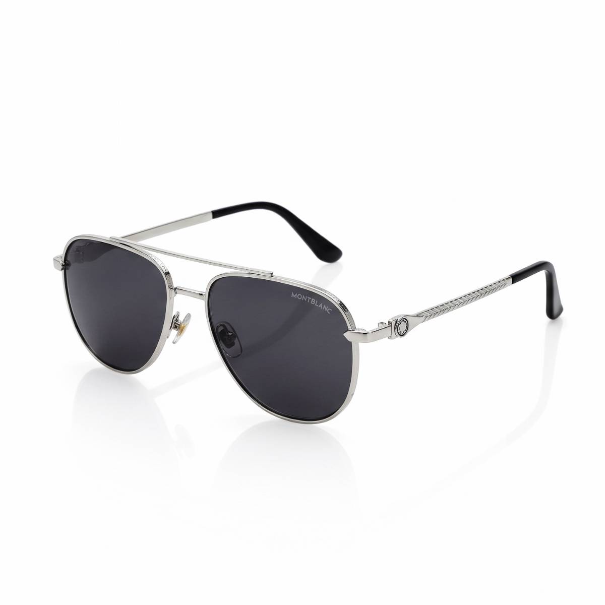 Montblanc Aviator Silver Sunglasses