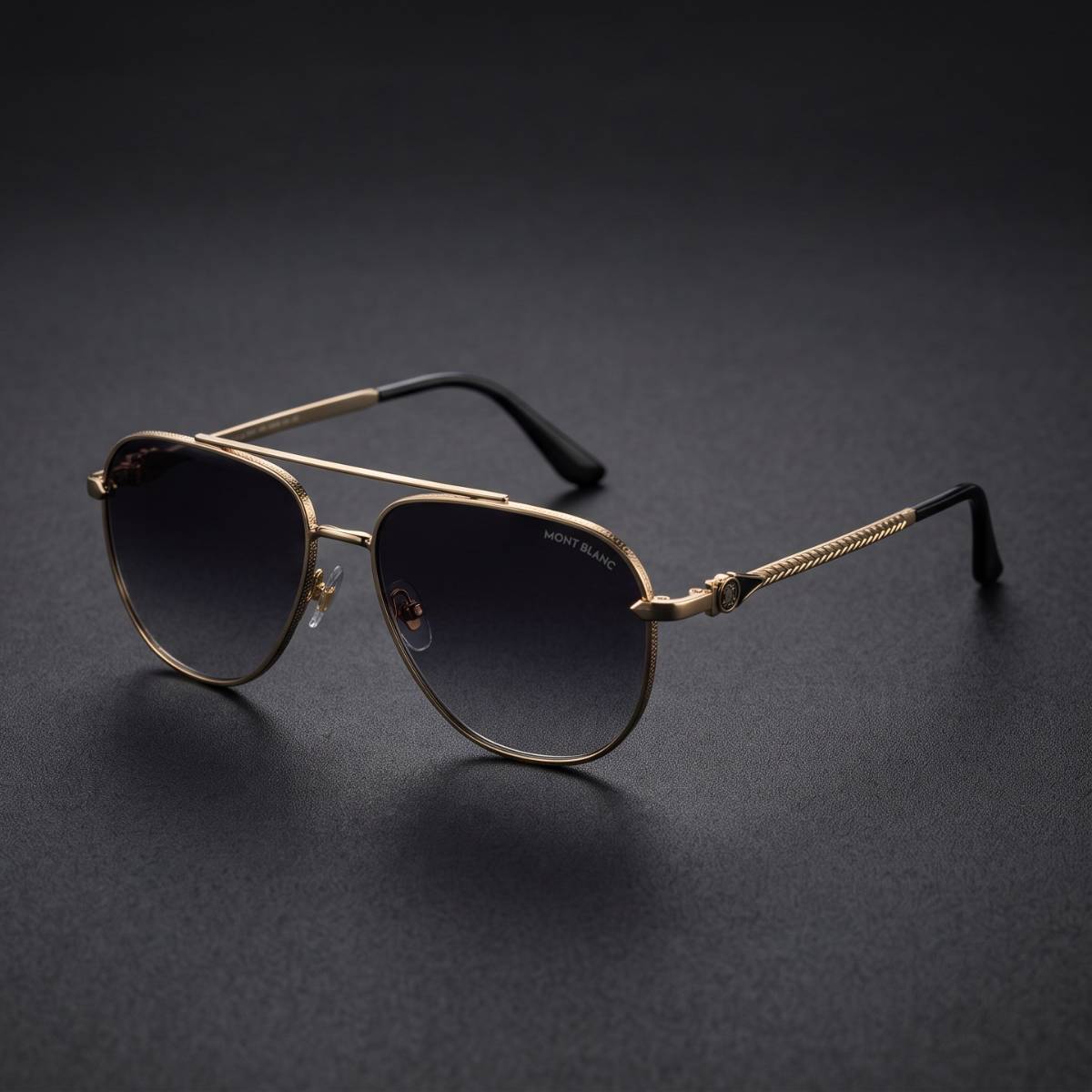 Mont Blanc Aviator Gold Sunglasses view 2