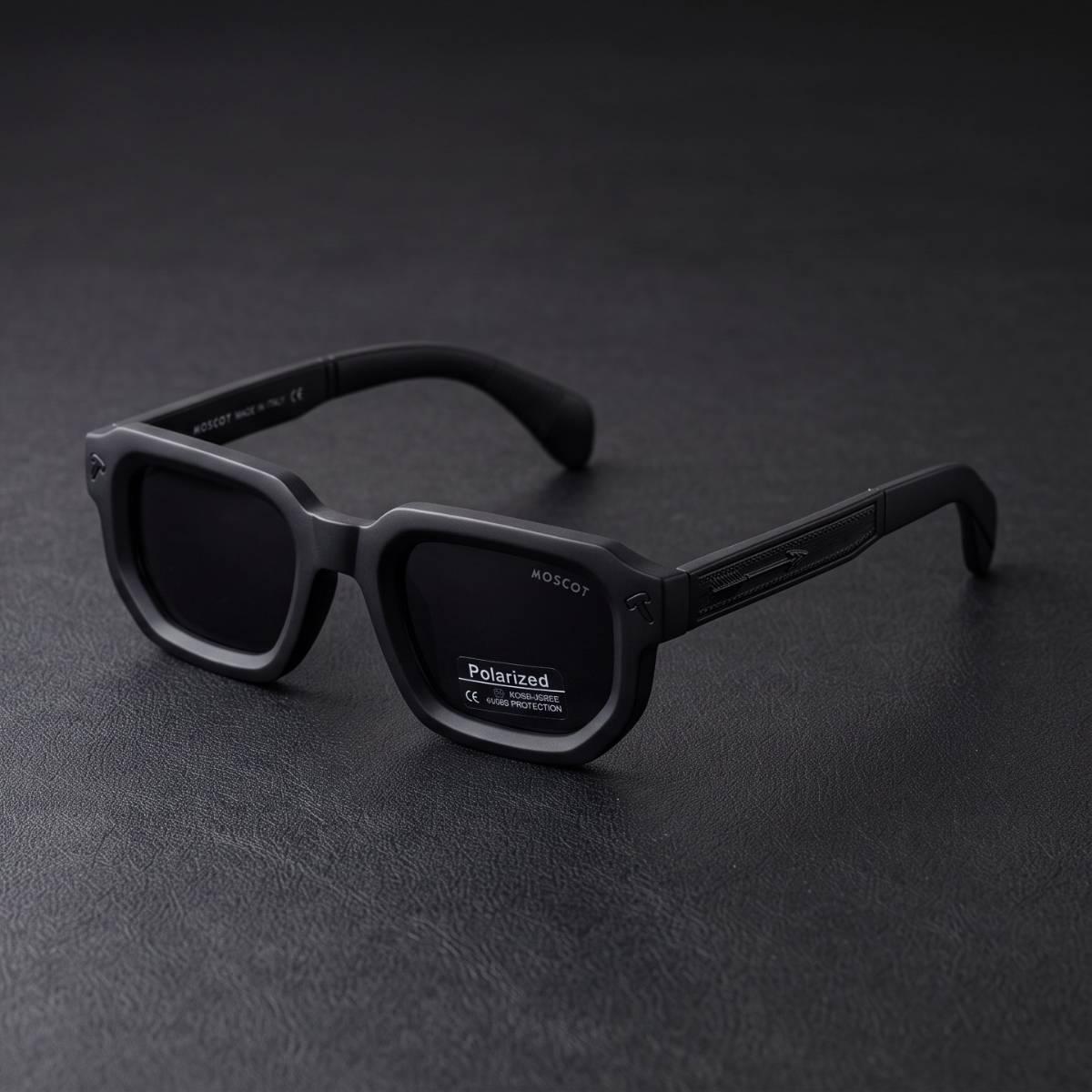 Moscot Matte Black Polarized Sunglasses view 2