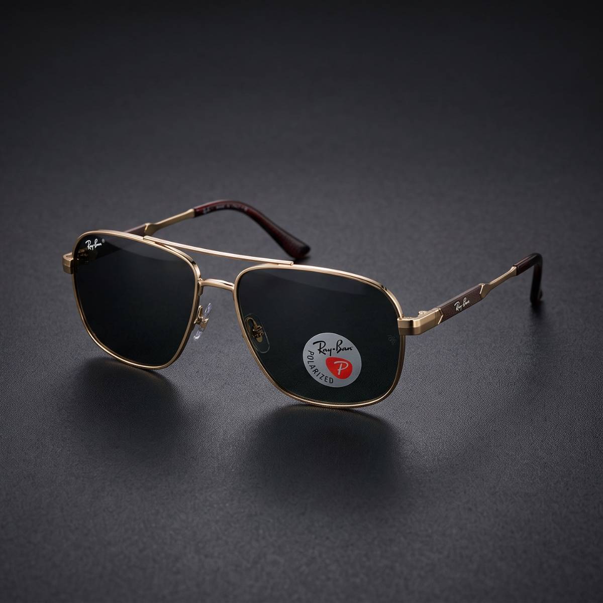 Ray-Ban Polarized Aviator Sunglasses view 2