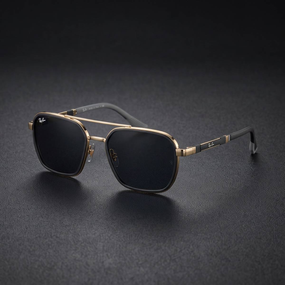 Ray-Ban Gold Square Sunglasses view 2