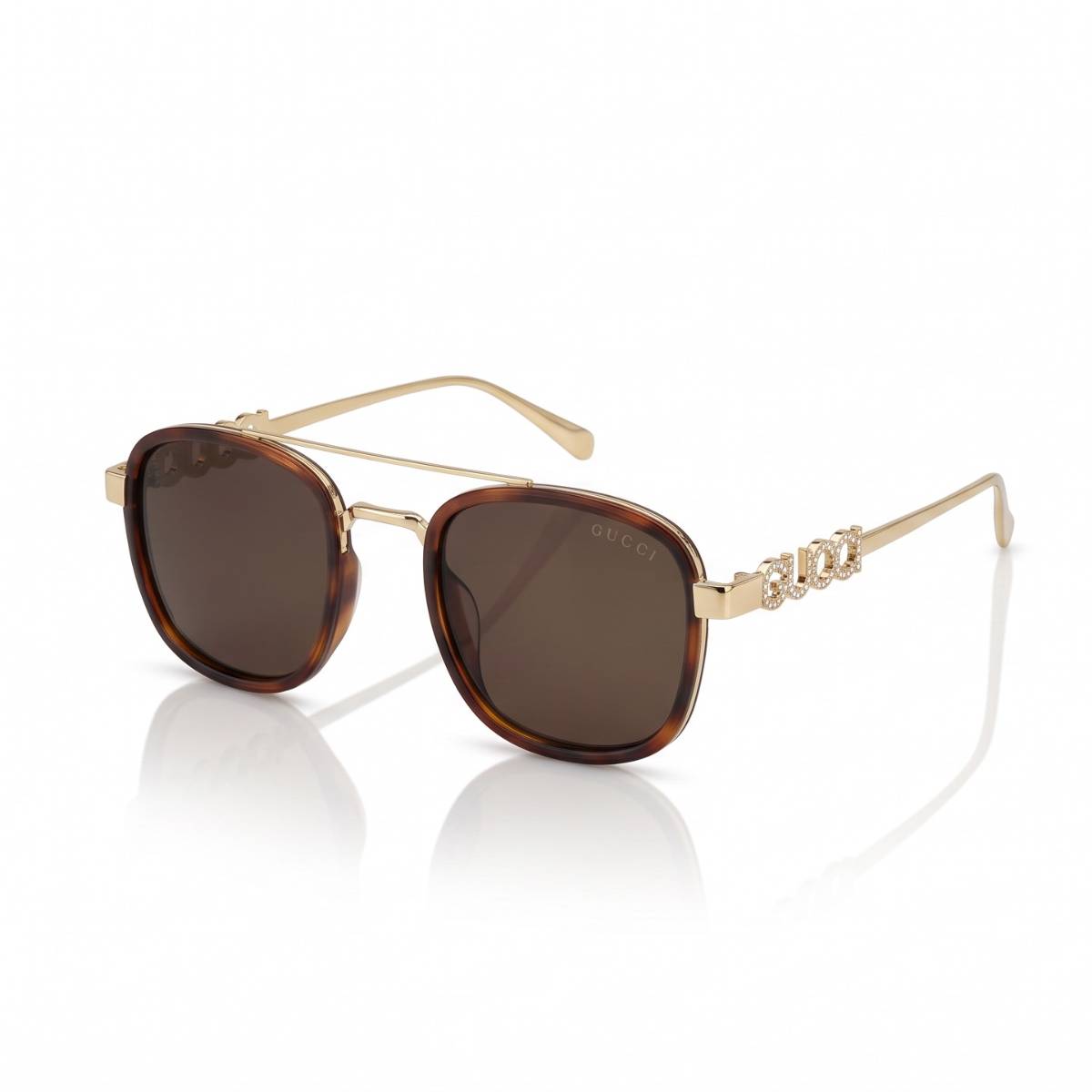 Gucci Crystal Logo Aviator Sunglasses  - view 1