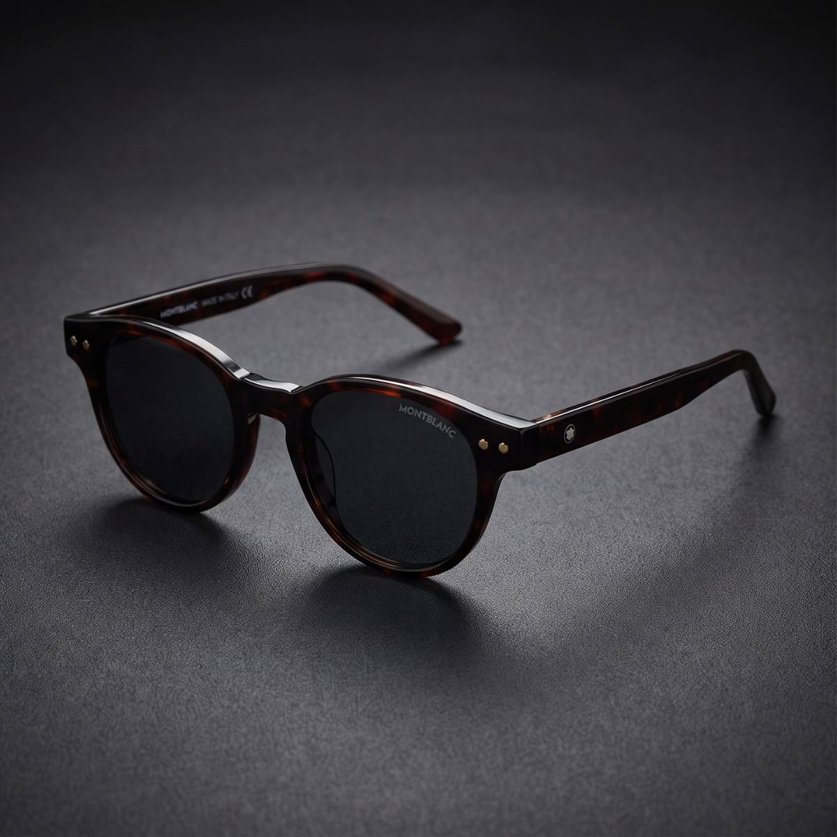 Montblanc Tortoise Round Sunglasses view 2