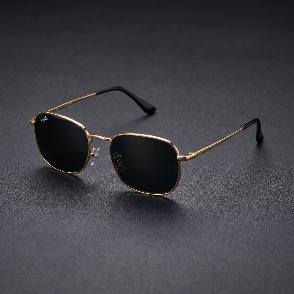 Ray-Ban Gold Square Sunglasses view 2