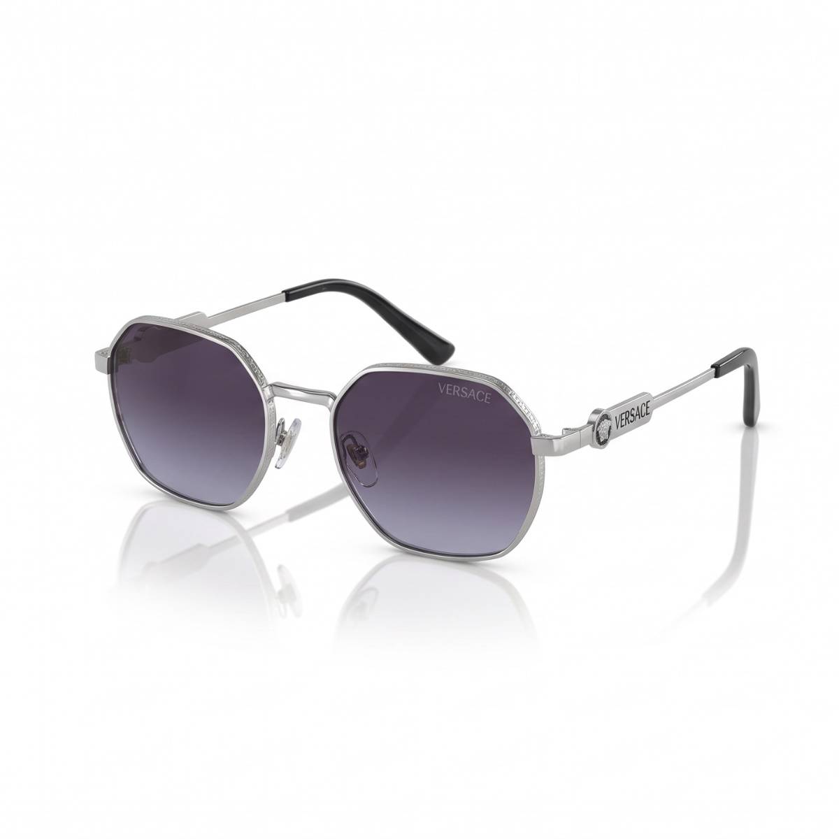 Versace Geometric Metal Sunglasses