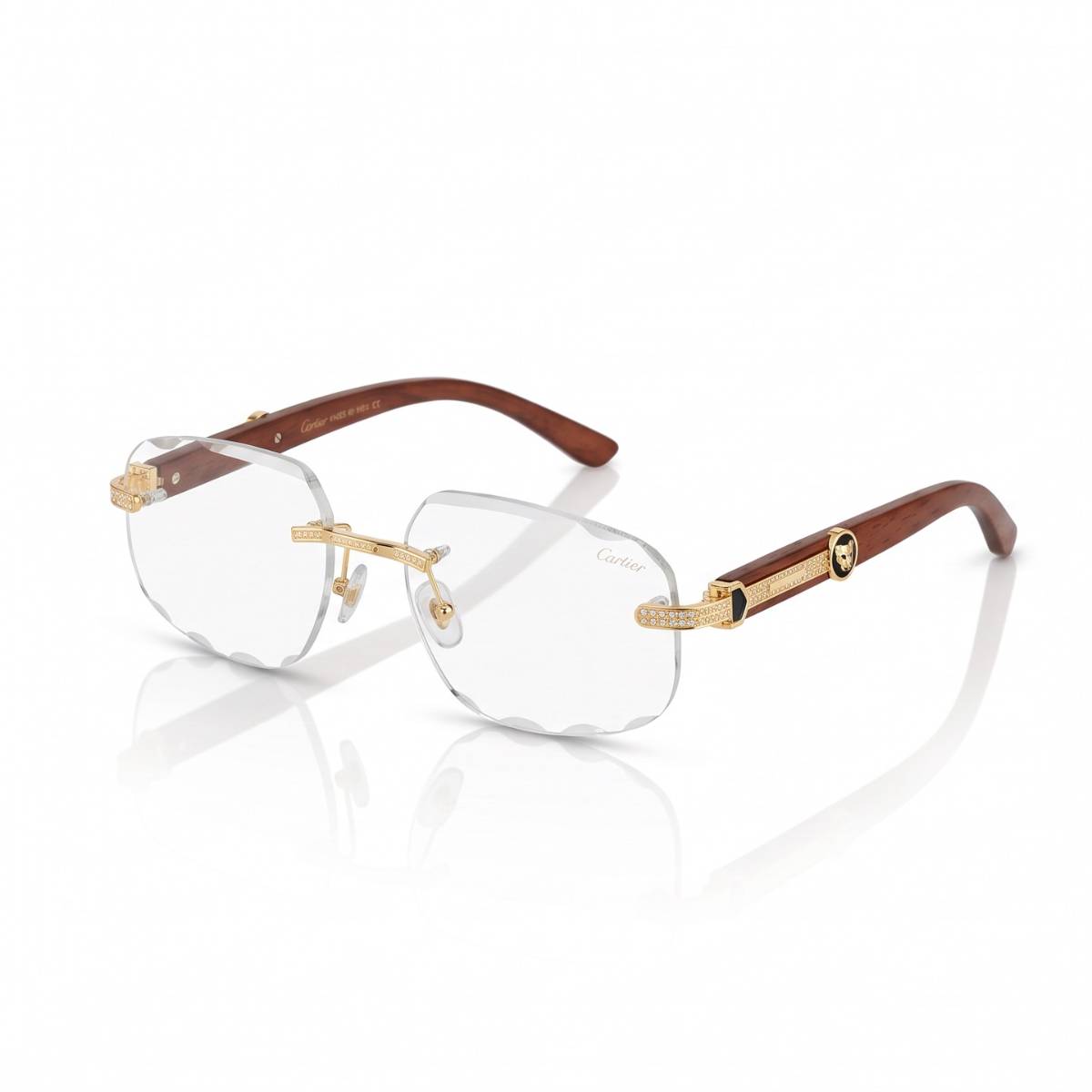 Cartier Panthère Wood Eyeglasses