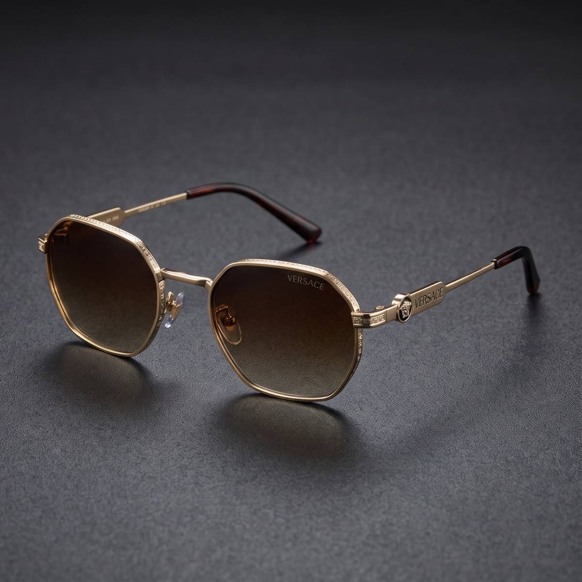 Versace Gold Gradient Sunglasses view 2