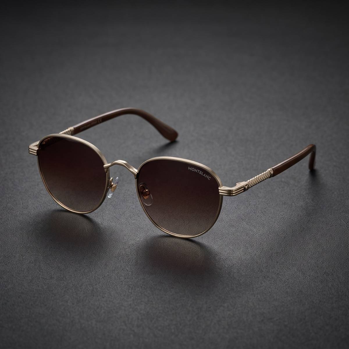 Montblanc Gold Round Sunglasses view 2