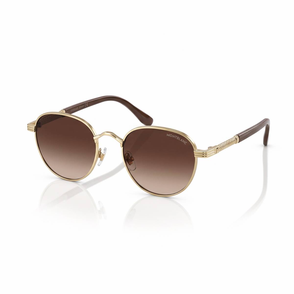 Montblanc Gold Round Sunglasses