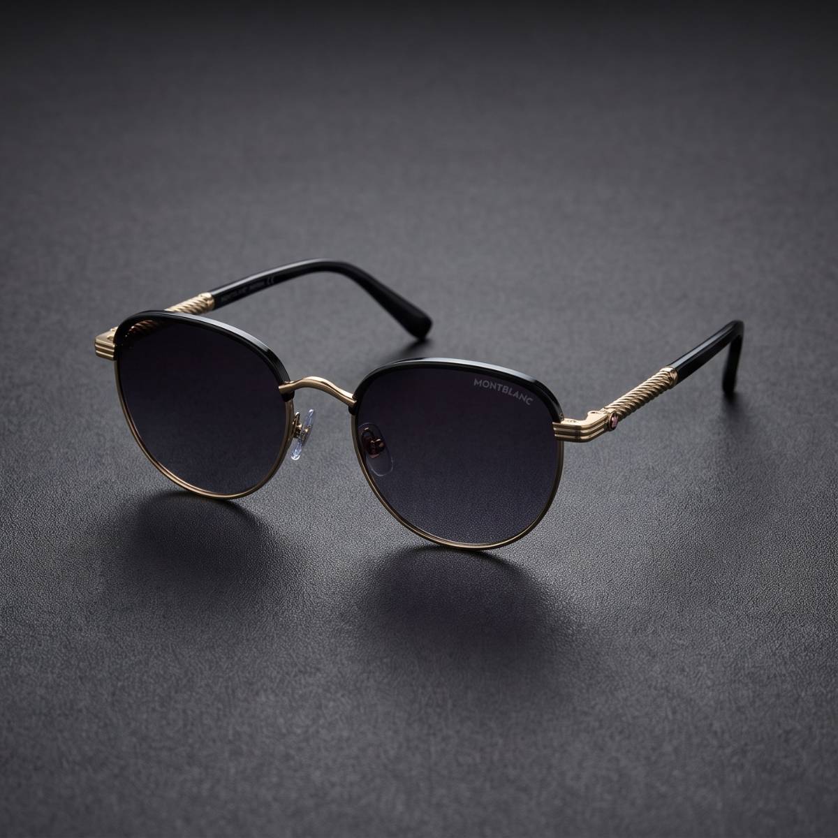 Montblanc Round Gold Sunglasses view 2