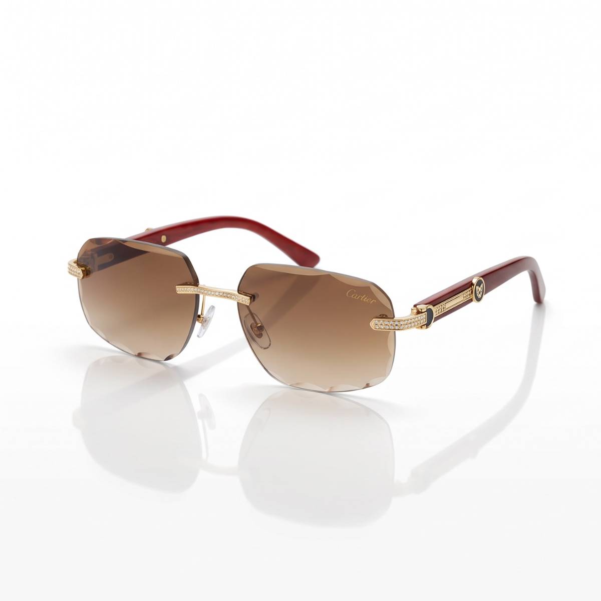 Cartier Rimless Diamond Sunglasses - view 1