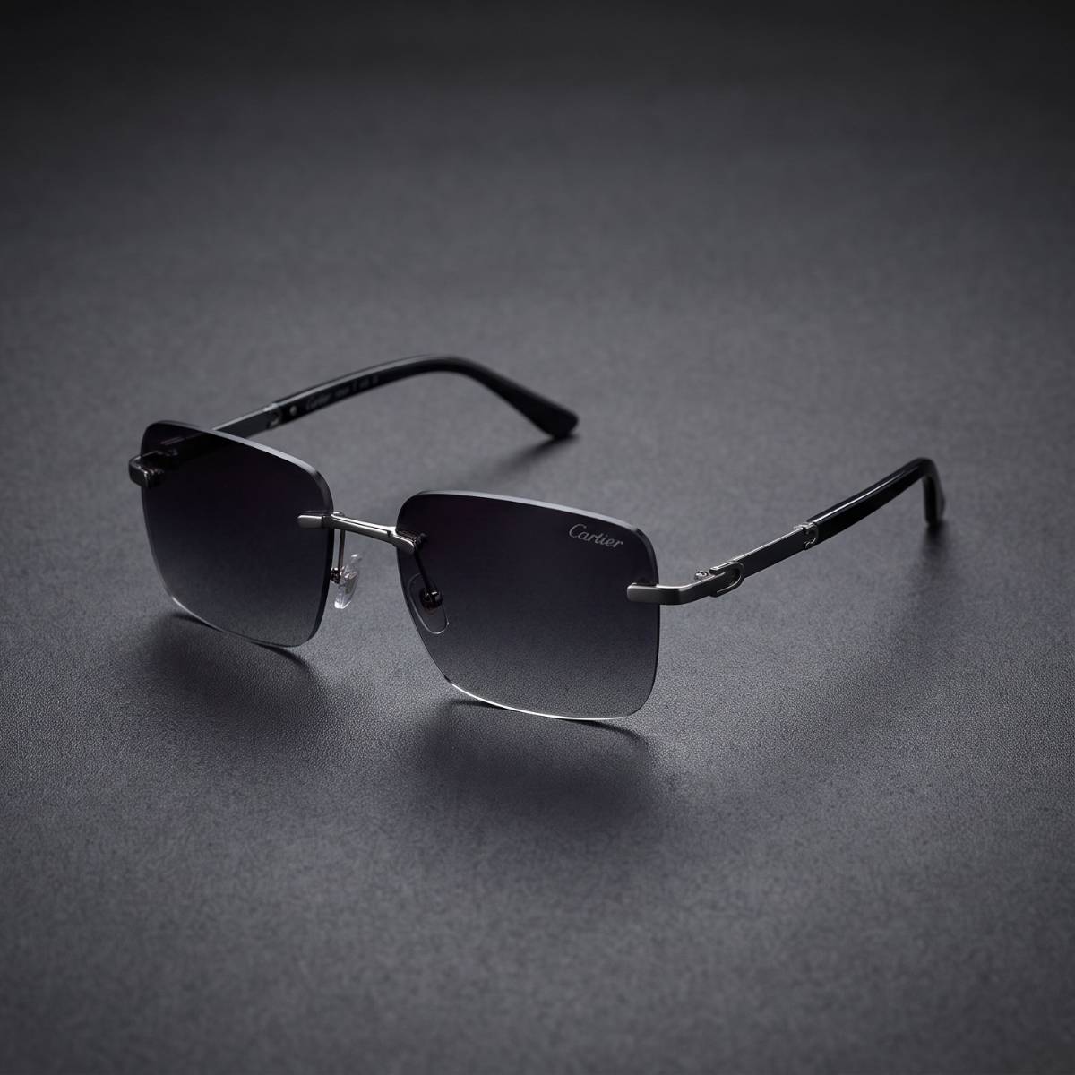 Cartier Rimless Square Sunglasses view 2