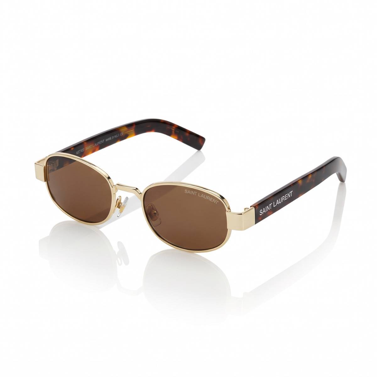 Saint Laurent Oval Metal Sunglasses - view 1