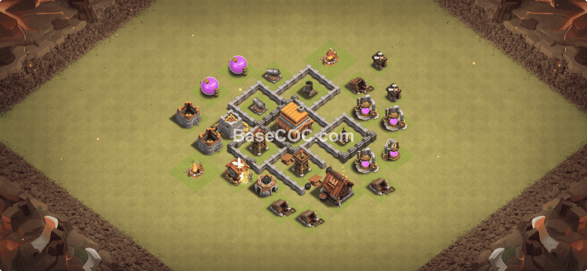 TH4 War Base Anti 3 Star 2026