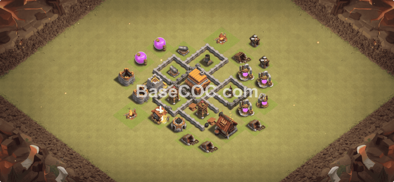 TH4 War Base Anti 3 Star 2026