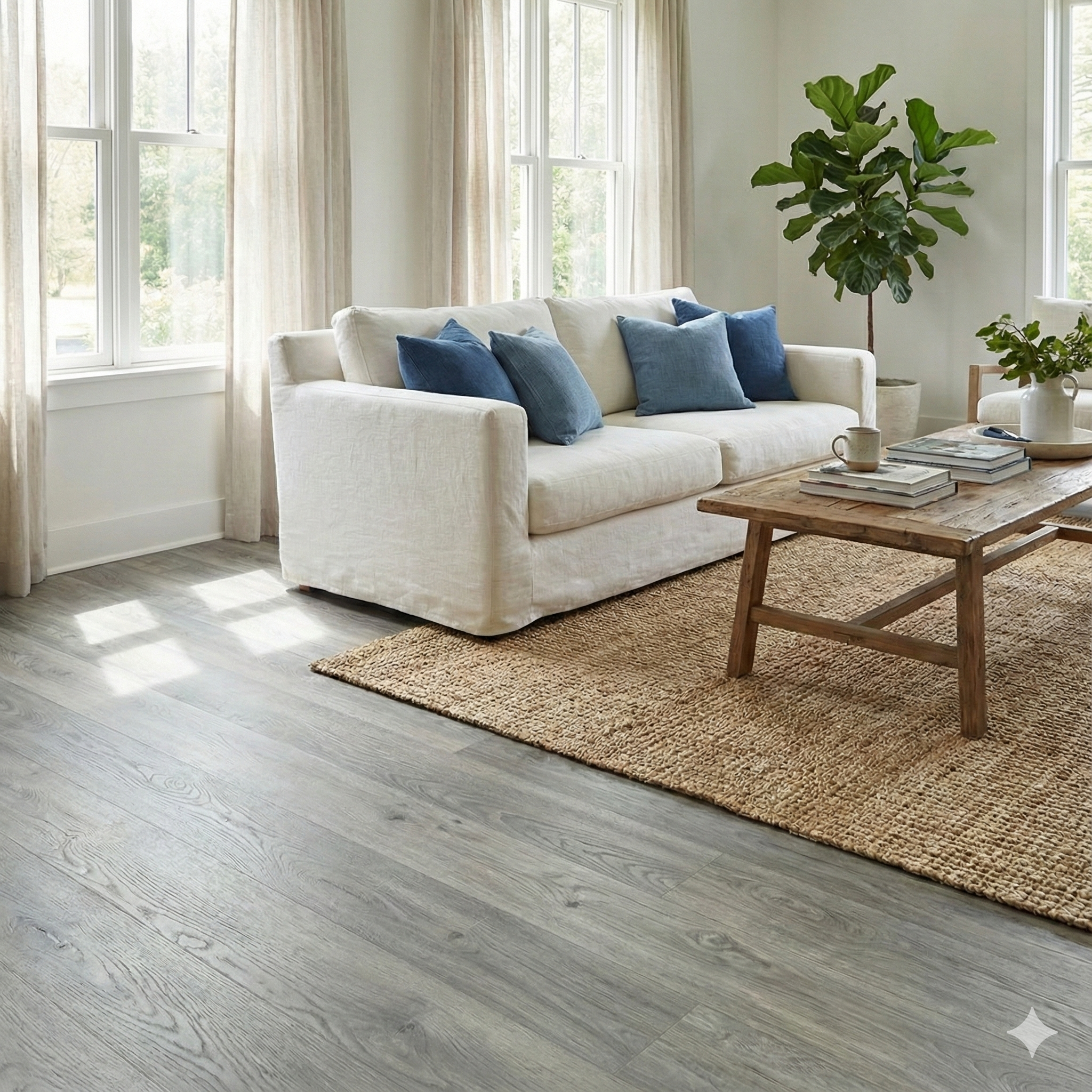 Modern minimalist wooden flooring 2