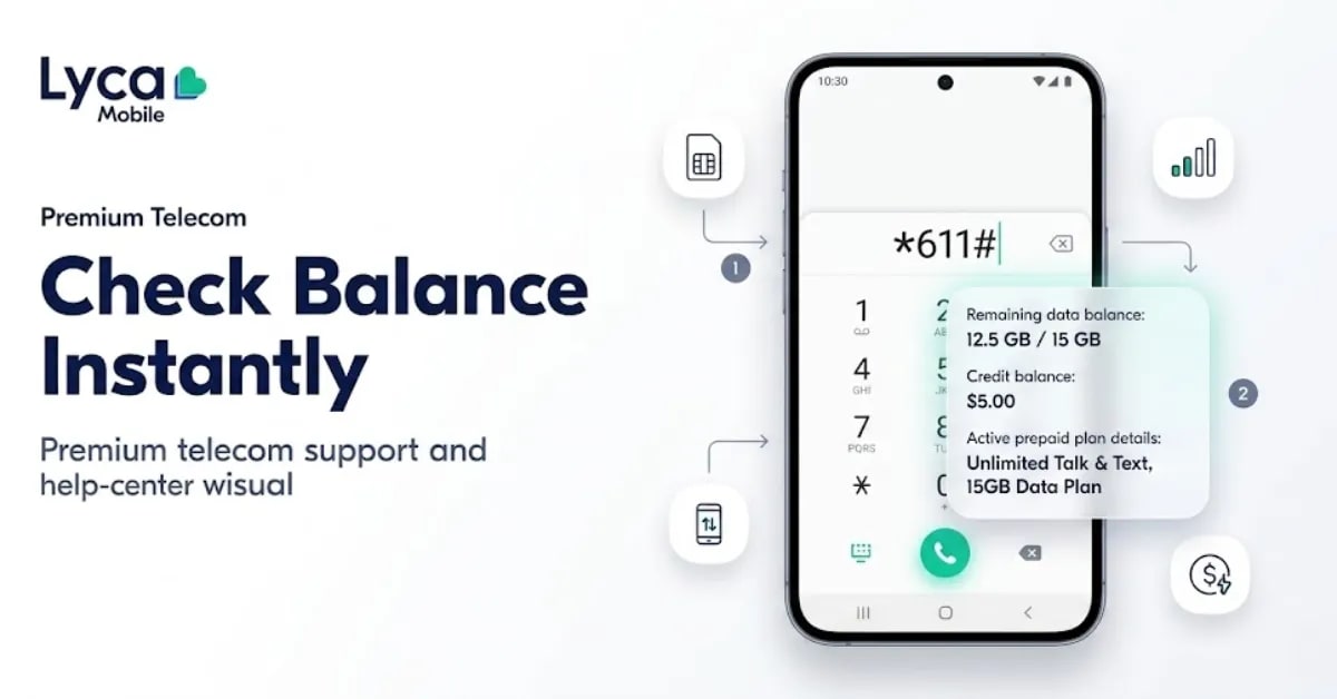 How to check Lycamobile balance using USSD code *611#