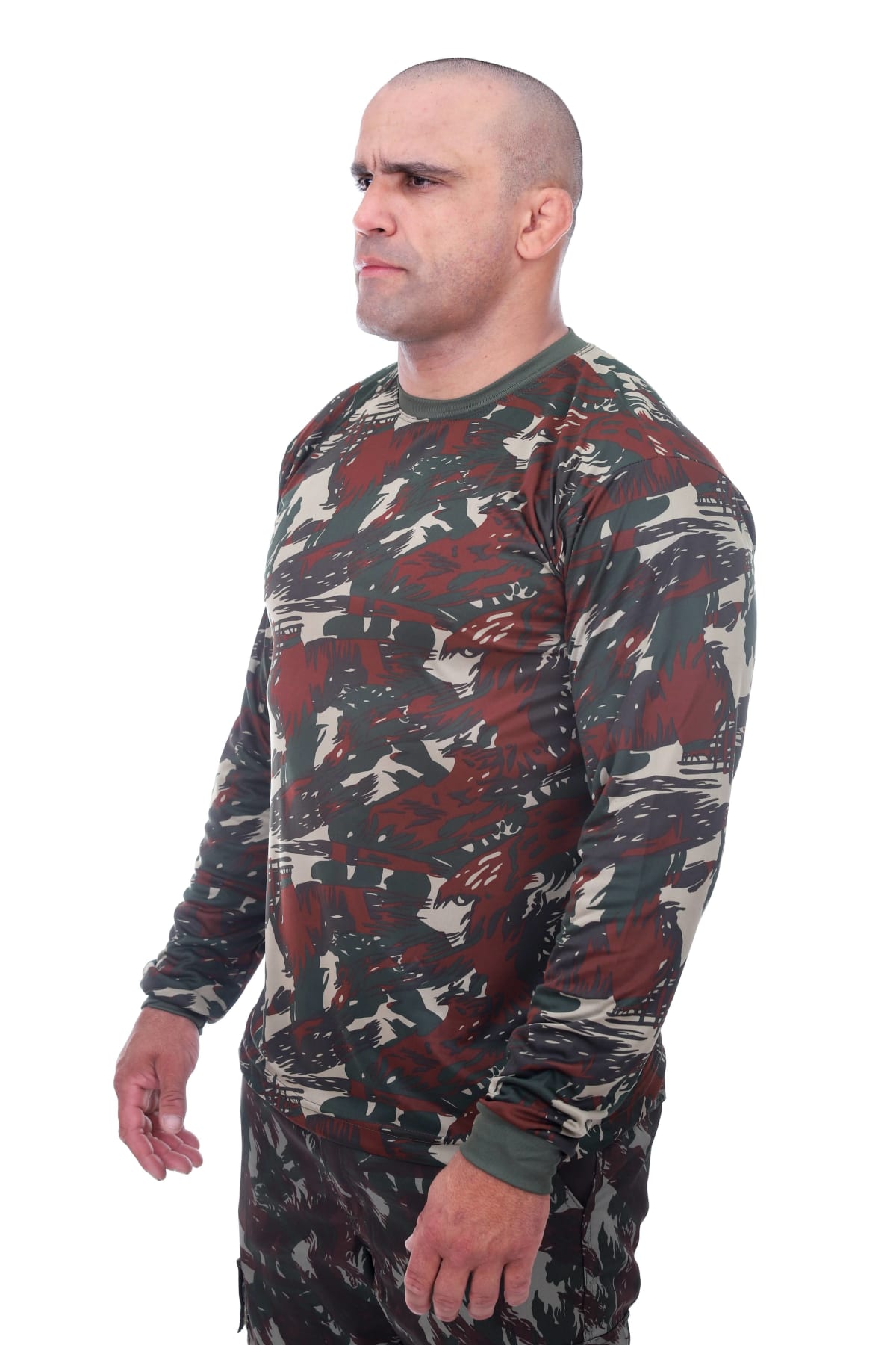 Camiseta Camuflada Manga Longa Alta Solidez - Miniatura 3