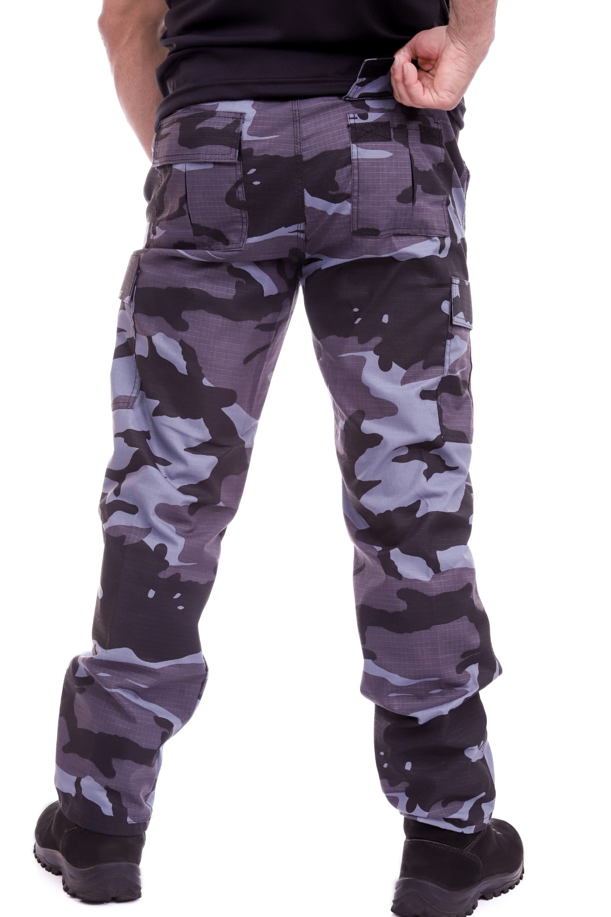 Calça Camuflada Urbana Cinza - Rip Stop com 6 Bolsos - Miniatura 6