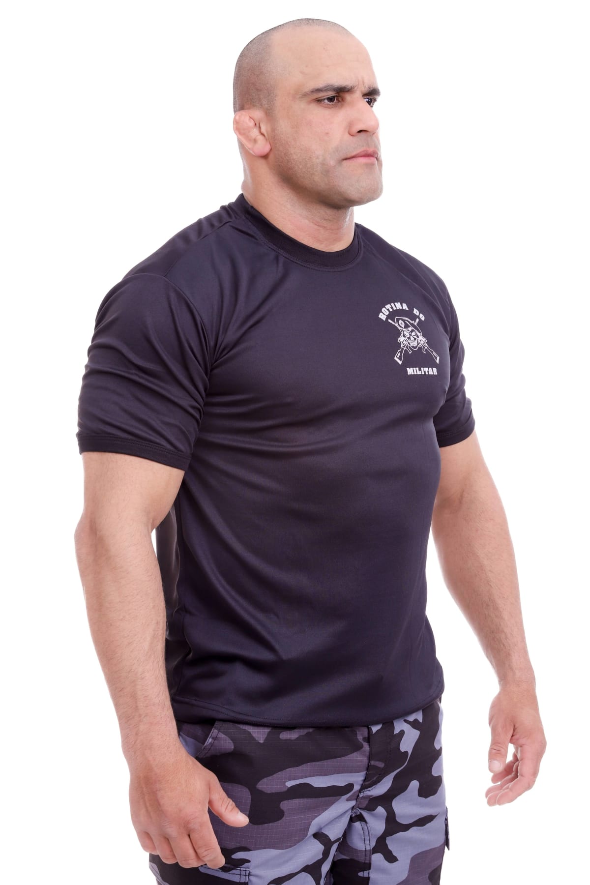 Camiseta "Rotina do Militar" - Dry Fit - Miniatura 3