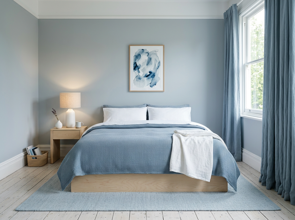 Blue Aura serene bedroom