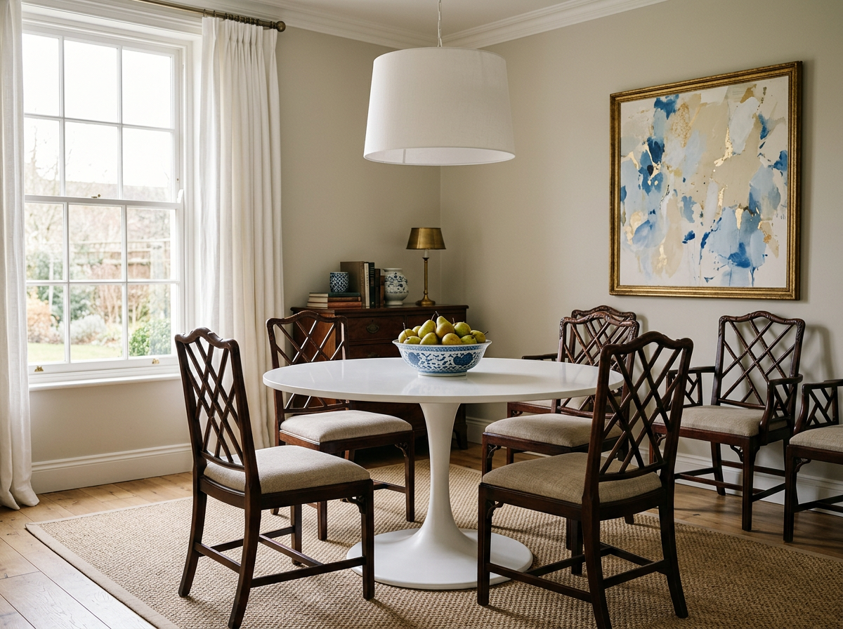 Chippendale revival dining chairs