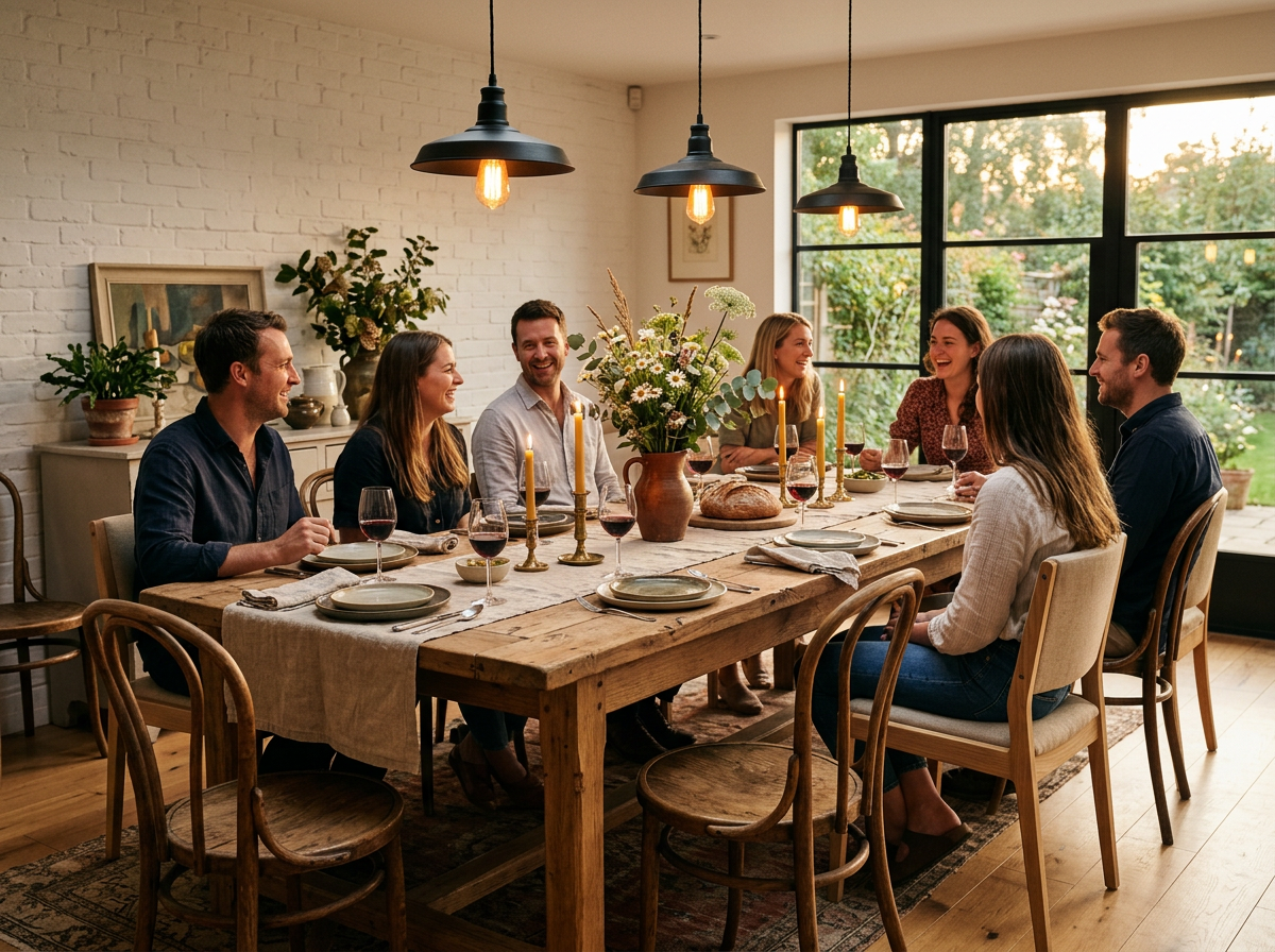 Reclaimed timber dining table