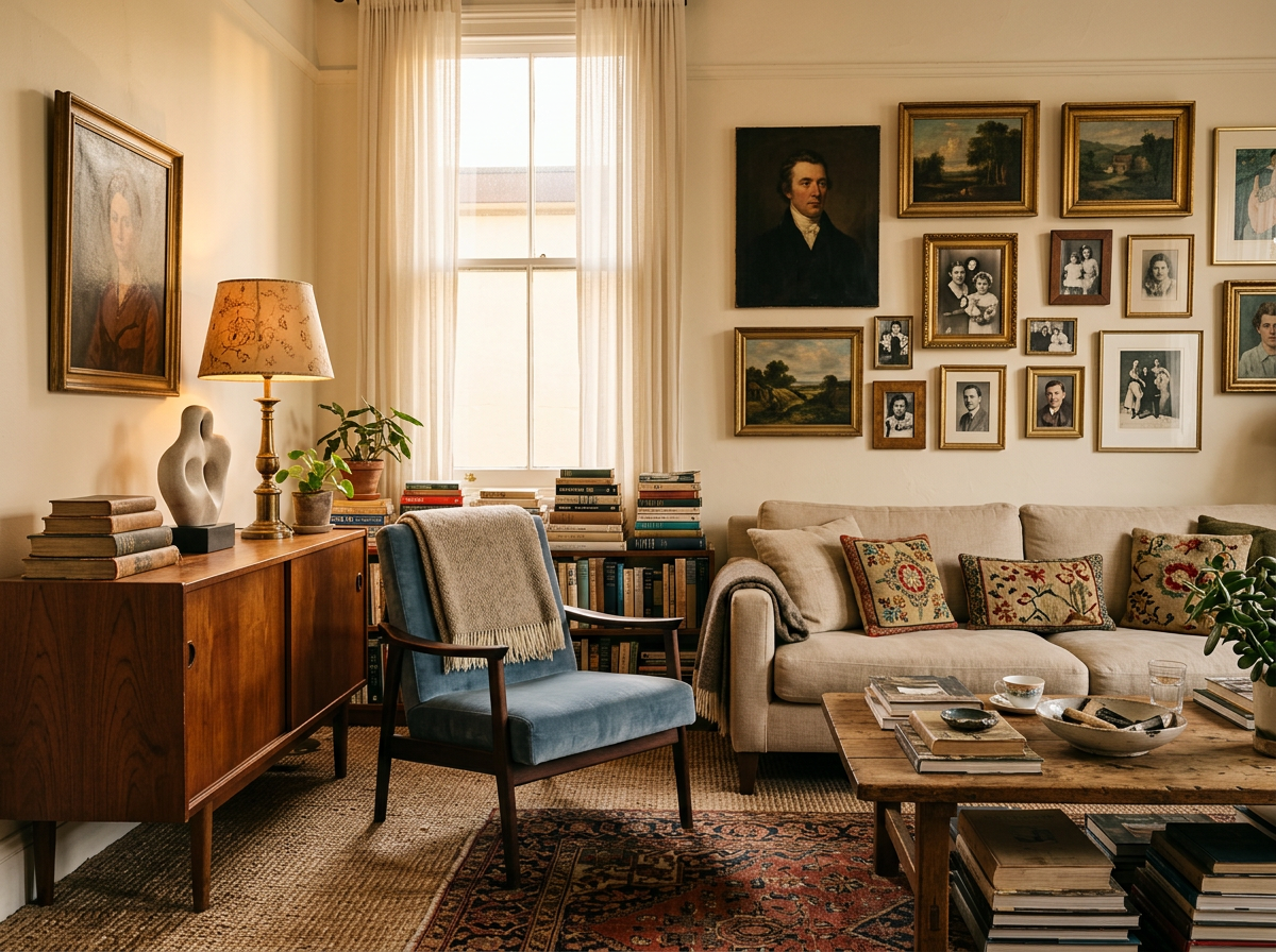 Vintage collected living room