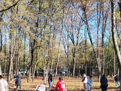 Уборка сквера им. Гагарина в РСО-Алания