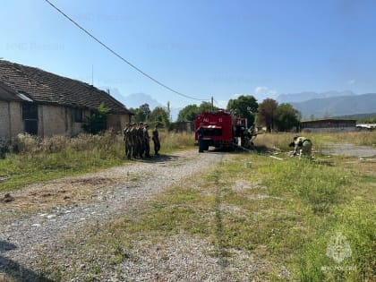 На базе 58-й армии прошло пожарно-тактическое занятие