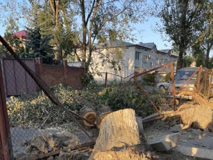 Последствия ураганного ветра устраняют в Моздокском районе