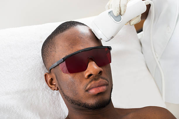 Facial treatment in progress
