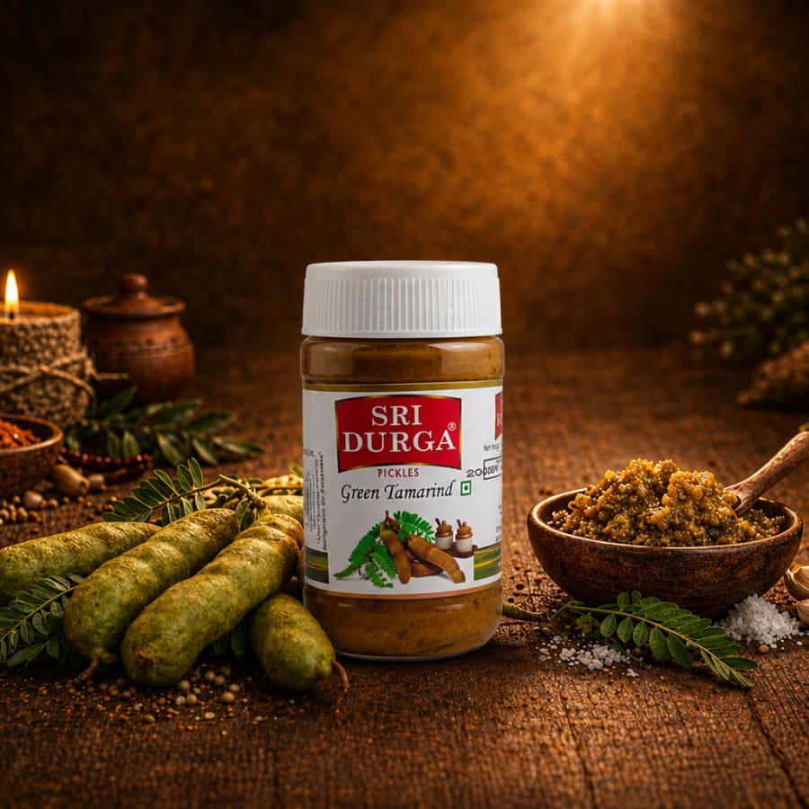 Green Tamarind Pickle(Green Chilli Spiced) (200g) — Sri Durga Foods