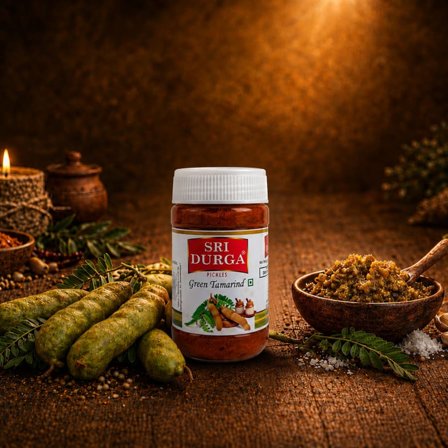 Green Tamarind Pickle(Red Chilli Spiced) (200g) — Sri Durga Foods