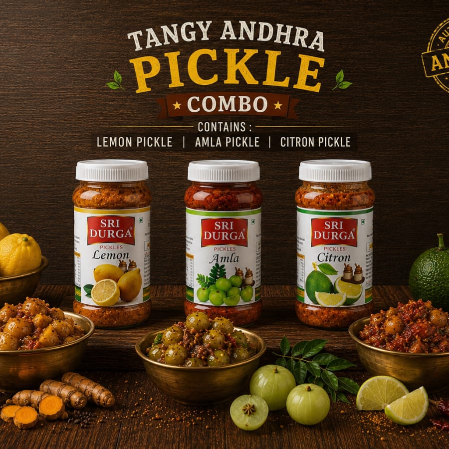 Tangy Andhra Pickle Combo — Sri Durga Foods