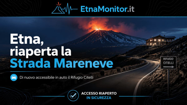 Etna, riaperta la Strada Mareneve: di nuovo accessibile in auto il Rifugio Citelli