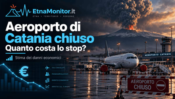 Aeroporto di Catania chiuso per l’Etna: quanto costa? La stima dei danni