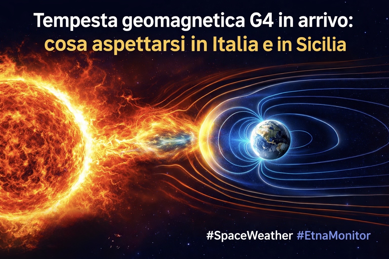 Tempesta geomagnetica G4 in arrivo: cosa aspettarsi in Italia e in Sicilia