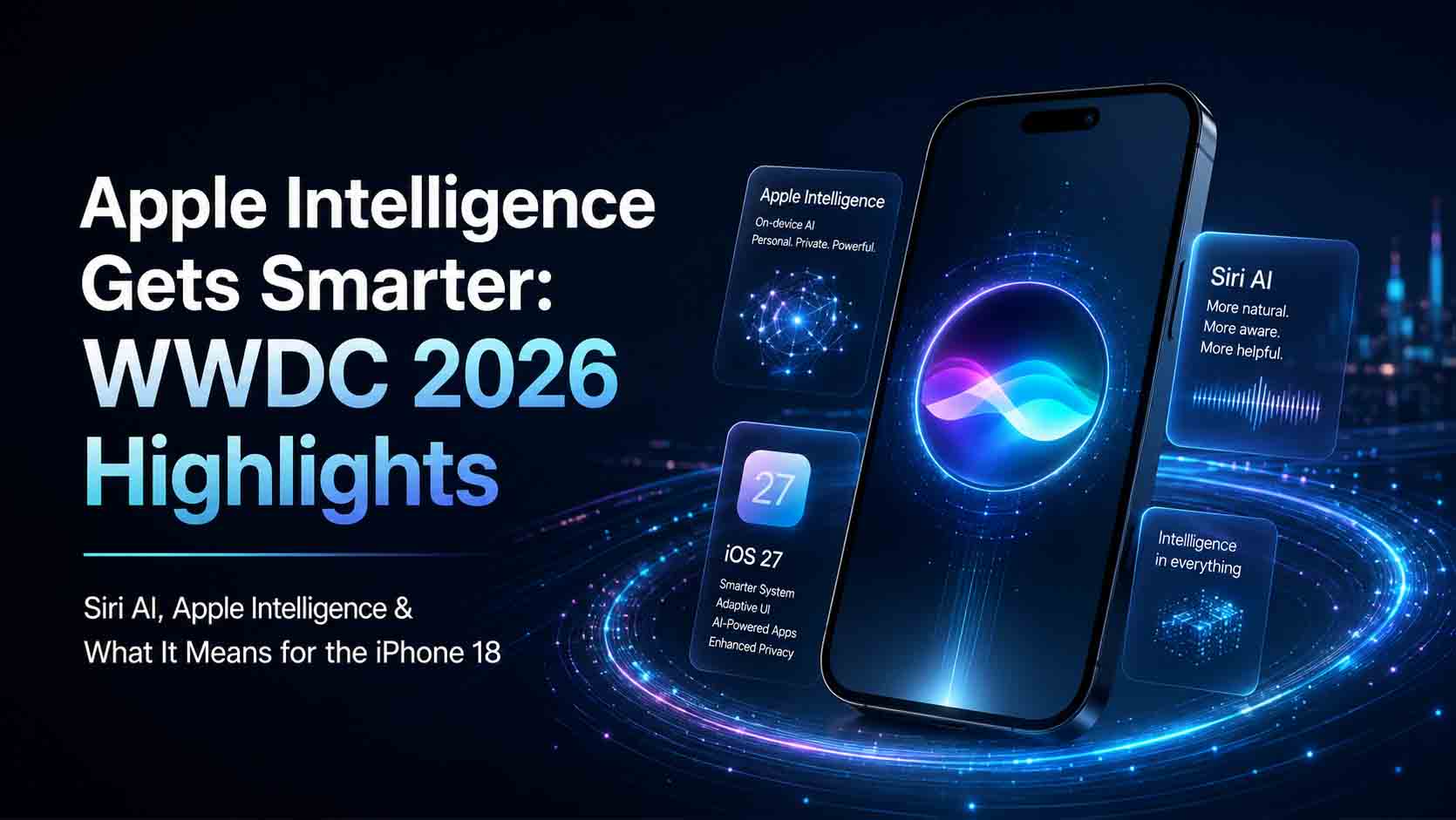 WWDC 2026: Apple Intelligence, Siri AI, iOS 27 & What's Next for iPhone 18