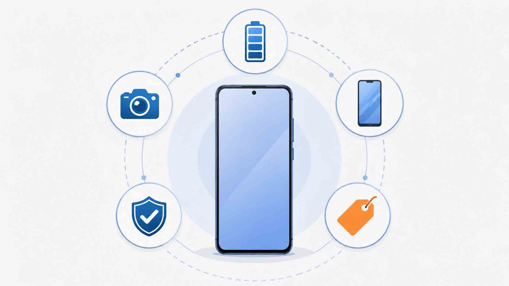 Smartphone buying guide checklist illustration