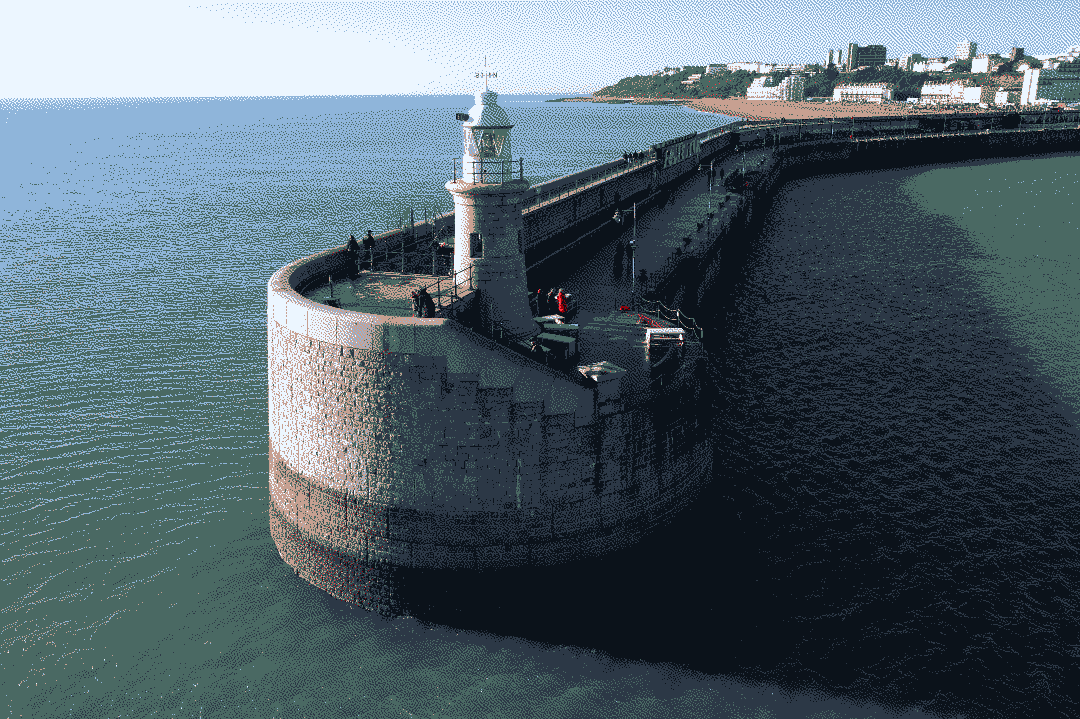 the Folkestone harbour arm