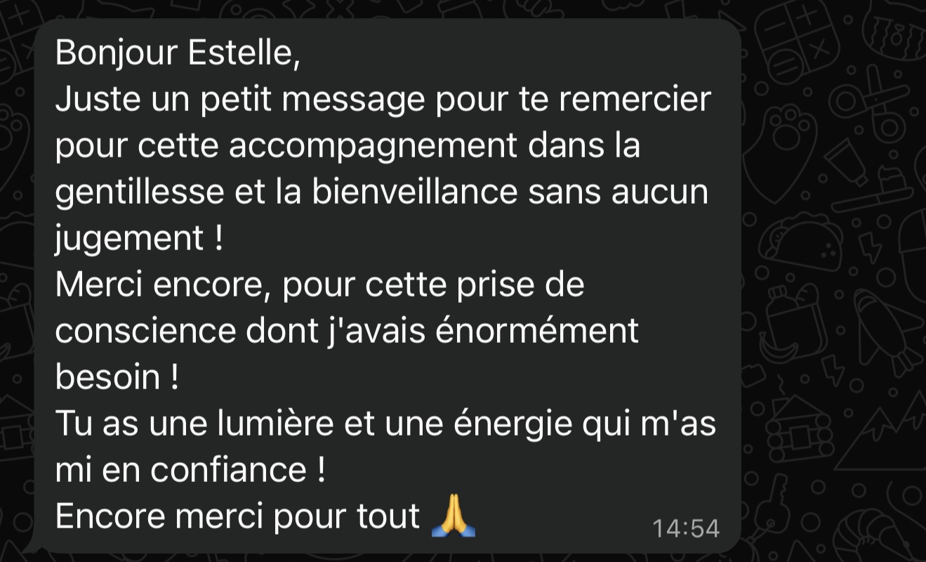 Témoignage Je tiens à remercier